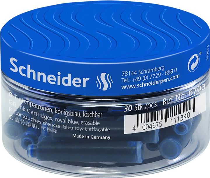 Produktbild Schneider Tintenpatrone (Füllertinte, Königsblau)