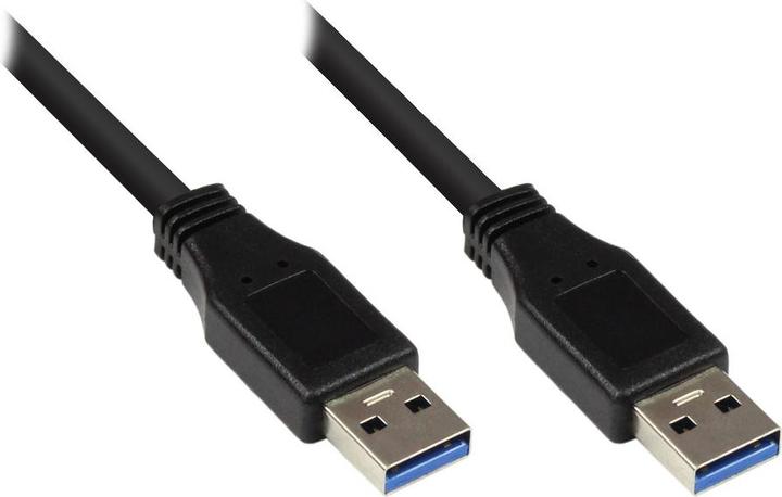 Produktbild Good Connections Anschlusskabel USB 3.0 Stecker A an Stecker A, 5m, schwarz, ® (5 m, USB 3.0)