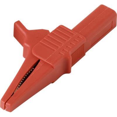 Voltcraft MSK-125 rot Krokodilklemme Steckanschluss 4 mm CAT II 300 V Rot (Terminale), Misurazione, Rosso
