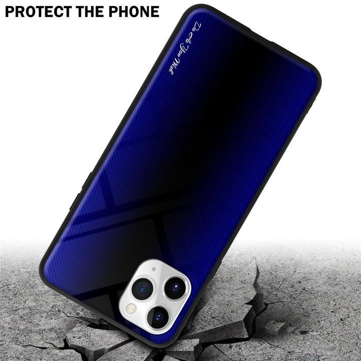 Produktbild Cadorabo TPU Gestreiftes Glas Cover (Apple iPhone 11 Pro)
