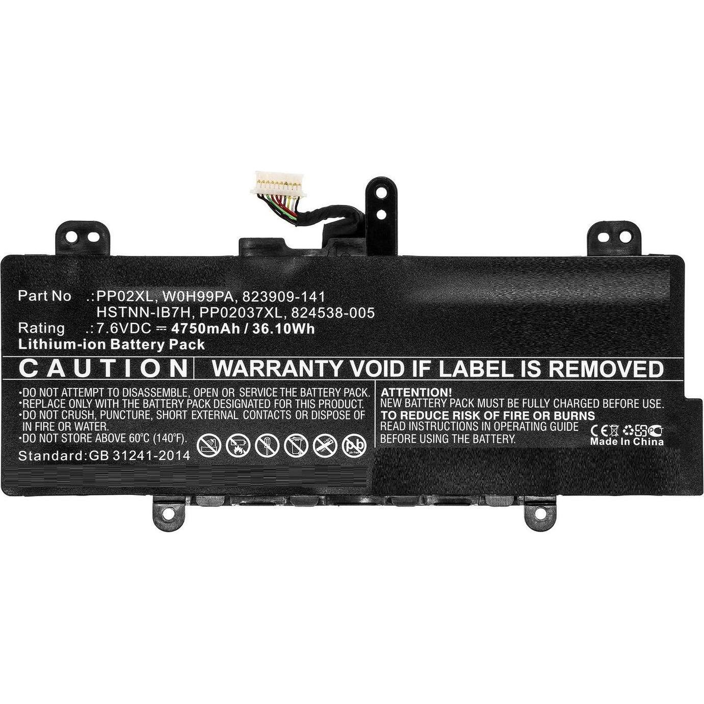 CoreParts Laptop Battery for HP (4750 mAh), Notebook Akku, Schwarz