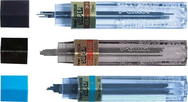 Actual product image Pentel Super (12 Piece, Graphite, 0.50 mm)