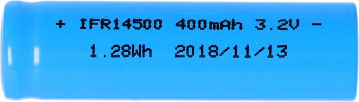 Immagine prodotto Efest Batteria ricaricabile IFR14500 - AA, Flat Top (senza testa) terminale positivo piatto (1 pz., 400 mAh, Accumulatore di carica elettrica)