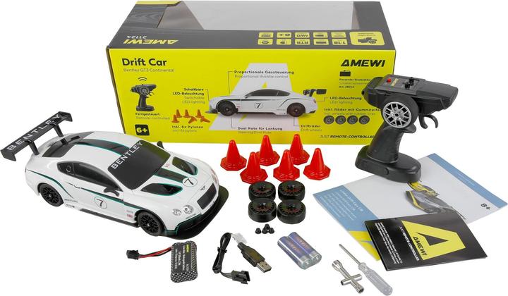Actual product image Amewi RC Drift Lizenz Bentley weiss (RTR Ready-to-Run)