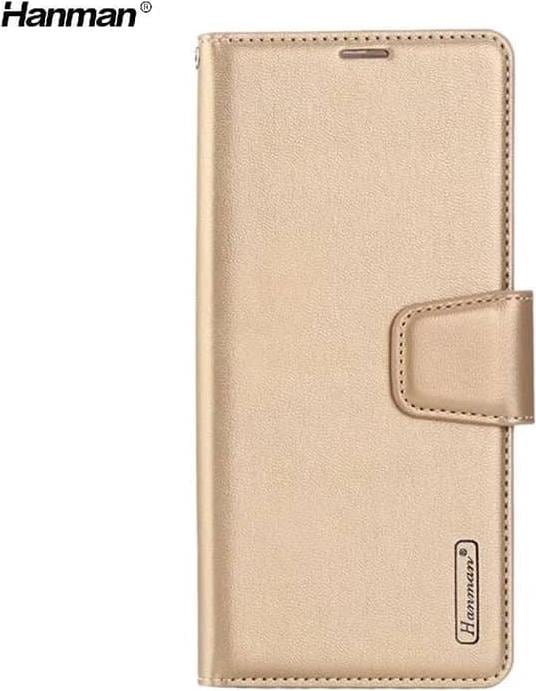 Produktbild Hanman Samsung Galaxy S21 FE 5G - Mill Flip Case mit 3 Kartenfächern, gold (Samsung Galaxy S21 FE 5G)