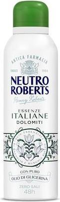 Neutro Roberts Dolomiti Deodorant Spray ohne Aluminiumsalze mit ätherischem Magnolienöl und weissem (200 ml)