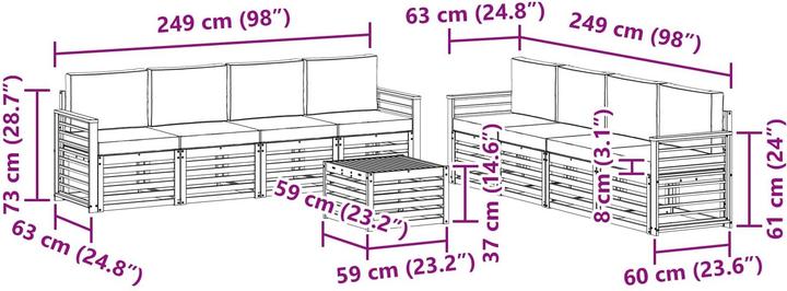 Produktbild vidaXL Outdoor-Sofa