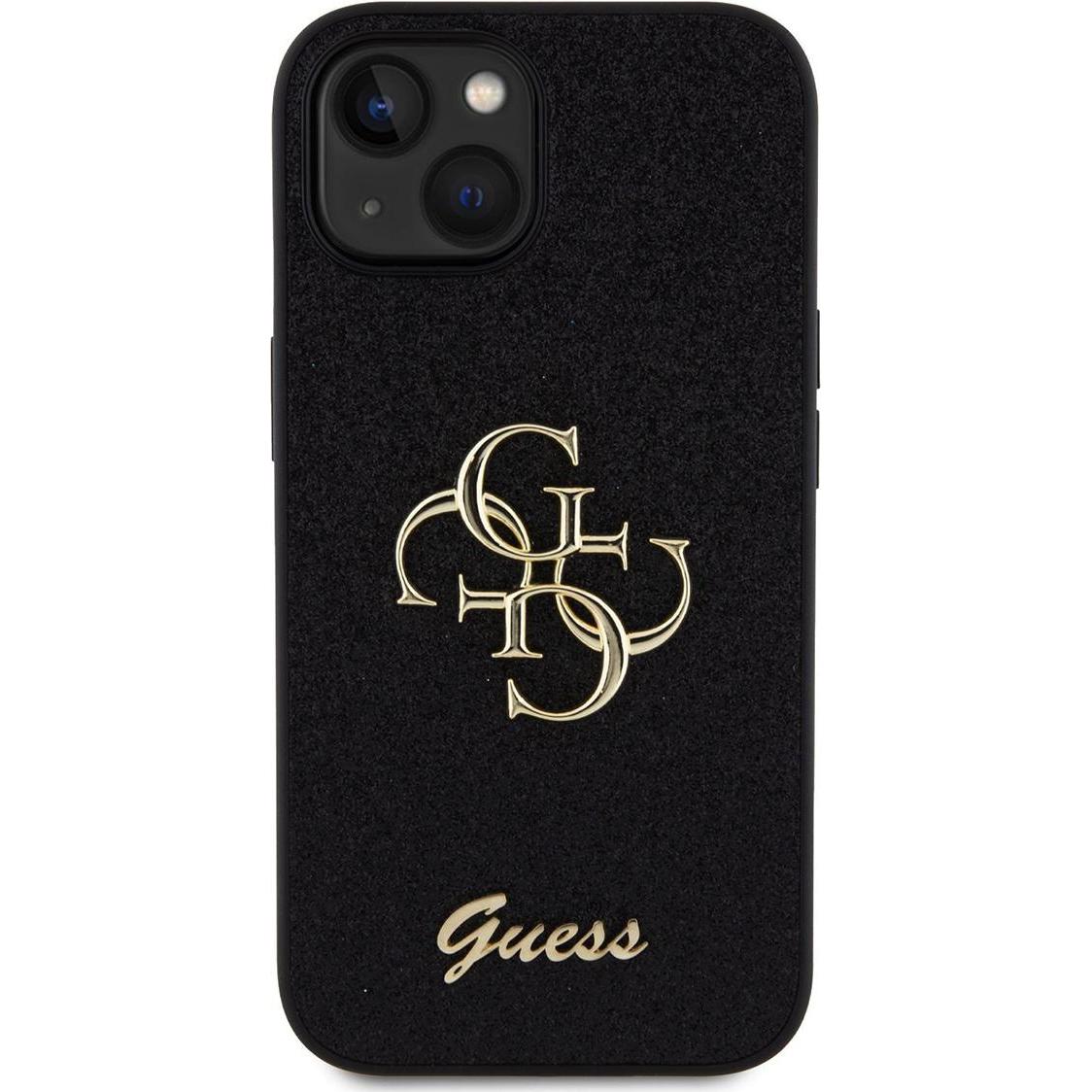 Thumbnail - Guess GUHCP15SHG4SGK iPhone 15 6.1" czarny/black hardcase Glitter Script Big 4G (Apple iPhone 15), Smartphone Hülle, Sch...