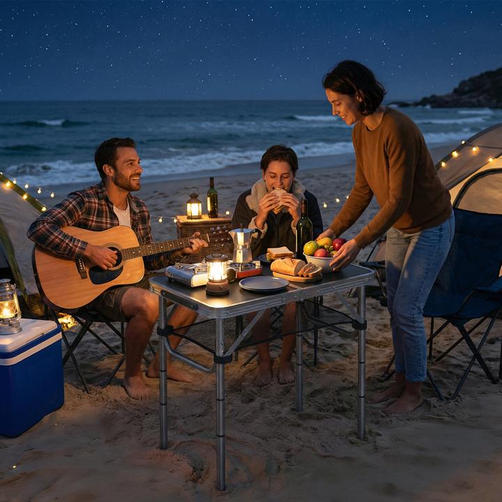 Image du produit Outsunny Campingtisch Aluminium, MDF Schwarz