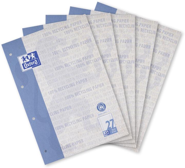 Produktbild Oxford Recycling Schulblock, A4 (A4, Liniert, Harter Einband)