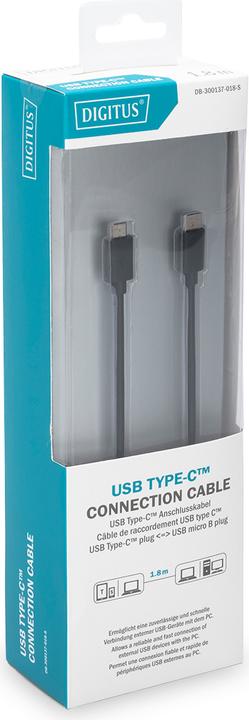 Actual product image Digitus USB Type-C™ Connection Cable (1.80 m, USB 3.2 Gen 1)