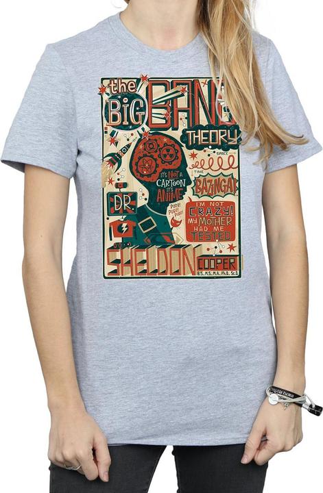 Produktbild Big Bang Theory Infografik Poster Baumwolle Boyfriend TShirt (M)