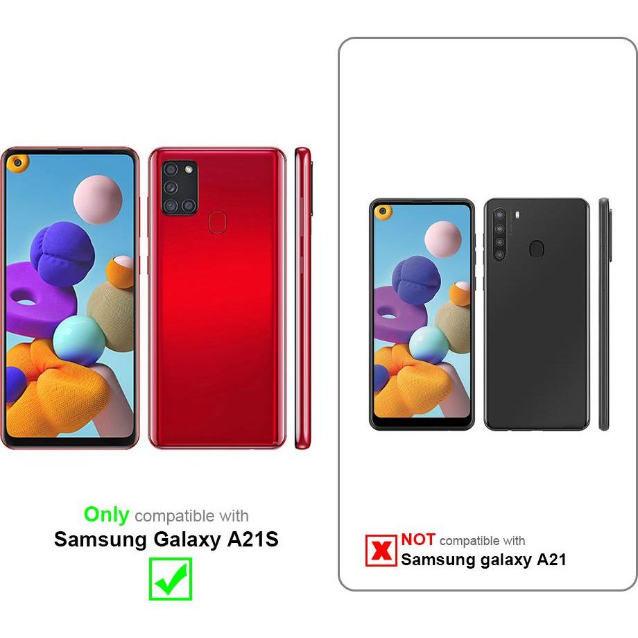 Thumbnail - Cadorabo Classy Book Hülle für Samsung Galaxy A21s (Samsung Galaxy A21s), Smartphone Hülle, Blau