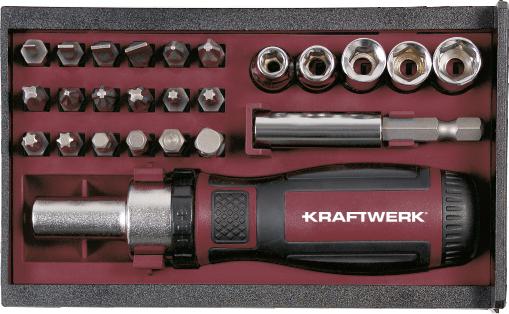 Kraftwerk Boîte d'embouts de tournevis à cliquet (Adaptateur de bits)