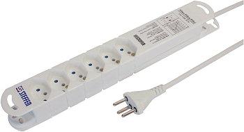 Actual product image Steffen 6x T13, mains filter (6 x, Type 13, 3 m)