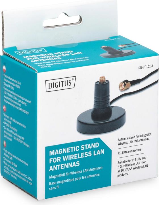Produktbild Digitus Coax Kabel mit Magnetfusshalter für WLAN Antenne (WLAN)