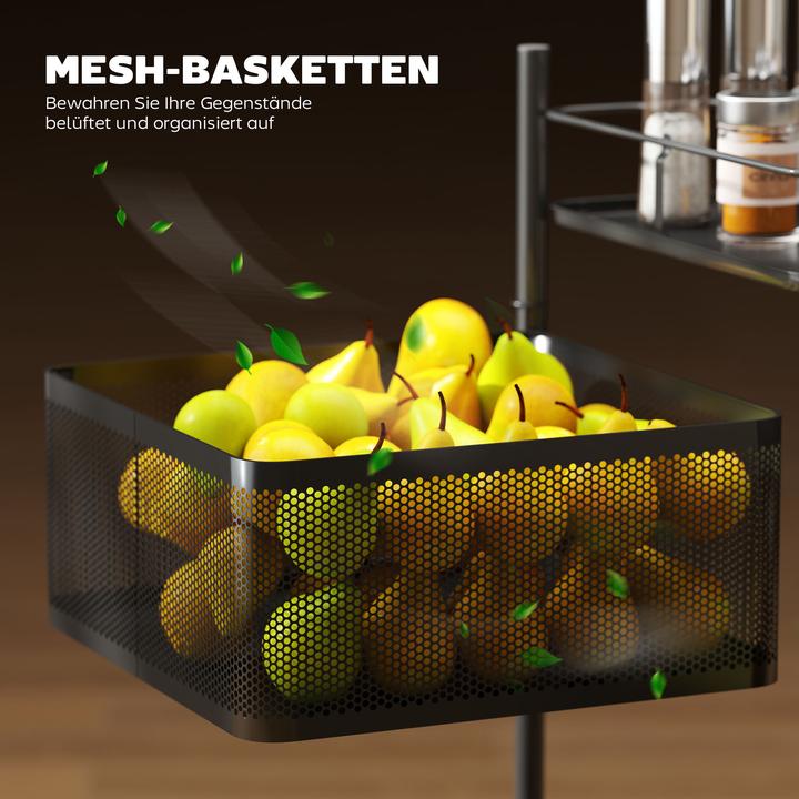 Image du produit Homcom Küchenwagen Metall Schwarz