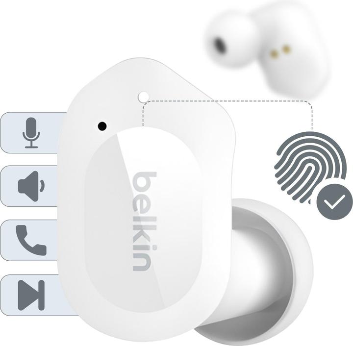 Productafbeelding Belkin Soundform Play Echt Draadloze In-Ear (ANC, 8 h, Bedraad)