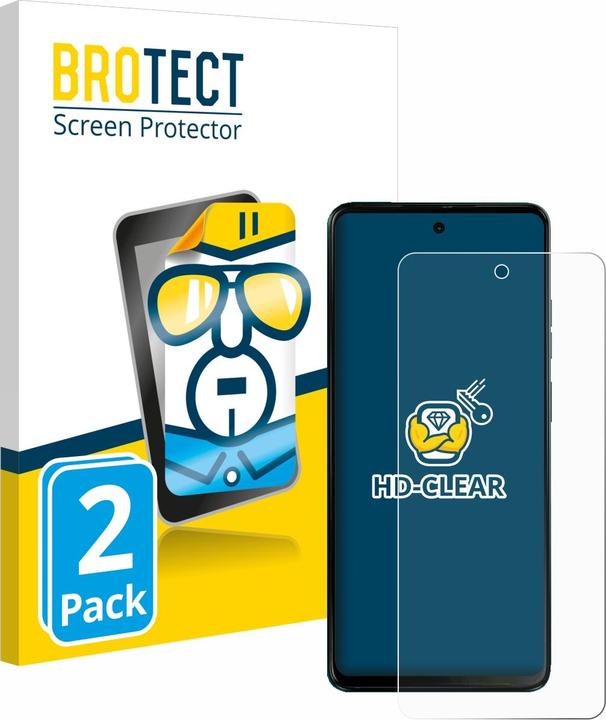 Actual product image BROTECT Screen Protector Clear (2 Piece, Motorola Moto G04)