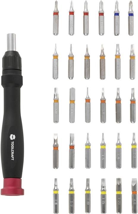 Actual product image Toolcraft Bit set 31 pieces 809204 Schlit (Allen screw)
