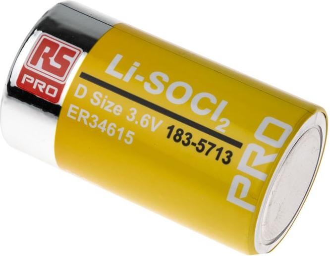 Immagine prodotto Rs Pro Batteria al litio cloruro di tionile D, 19Ah, 3,6V (D, 19000 mAh)