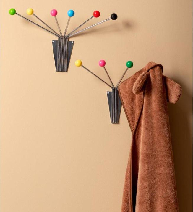 Actual product image present time Wall hook Neptune Small 4 hooks, Multicoloured, Conscious