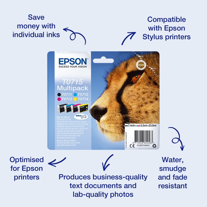 Produktbild Epson T0714 DuraBrite Ultra (Y)
