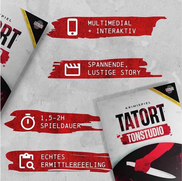 Actual product image Crime Cases MOMD0002 - CRIMECASES: Tatort Tonstudio, crime game, for 1-6 players, from 14 years (EN) (German, 1 - 6 Players)