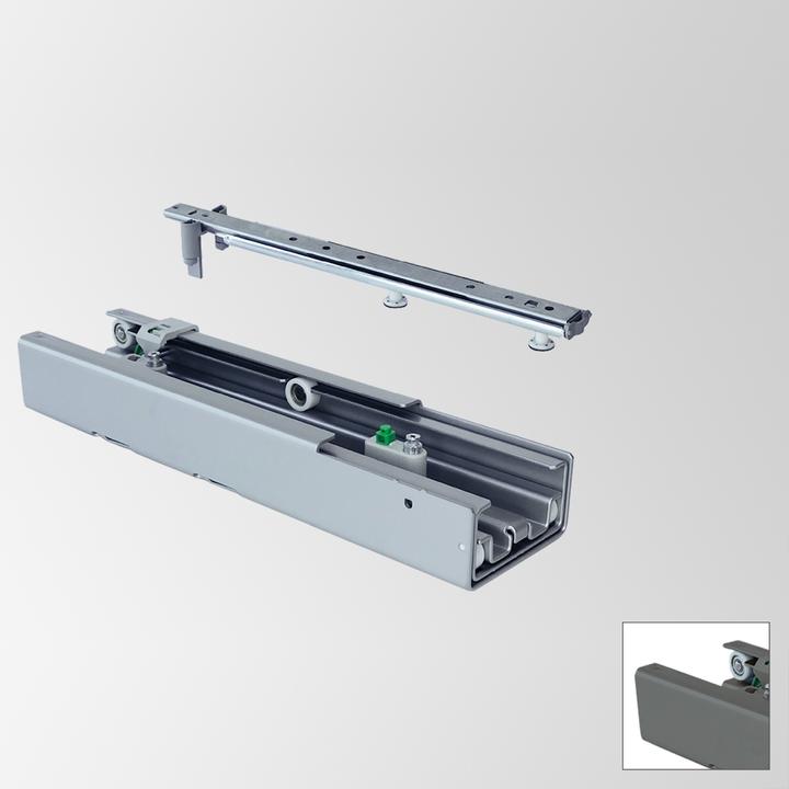 Actual product image Hettich Dispensa full-extension runner low height for ClickFixx silver