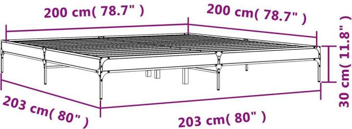 Produktbild vidaXL Bettgestell (200 x 200 cm)