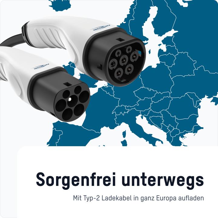 Actual product image Ansmann 1900-0120 Car Charging Cable 22kW Type2 7,5m (Type 2, 22 kW, 7.50 m)