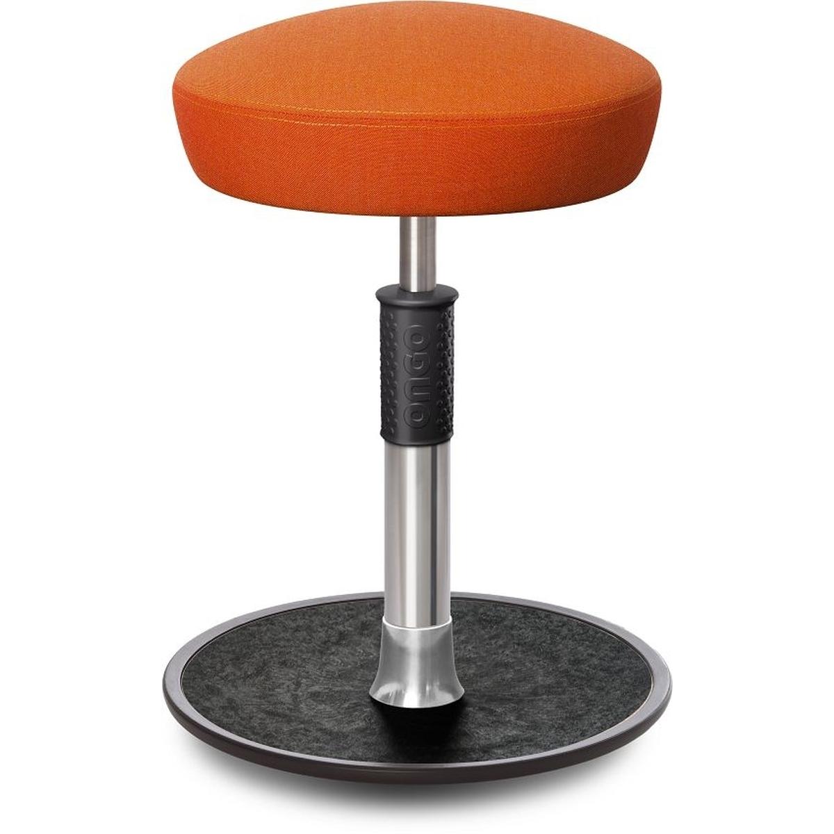 Ongo, Bürostuhl, Sitz- Stehhocker Free Regular Hutsitz kvadrat Remix Orange chrom /schwarz