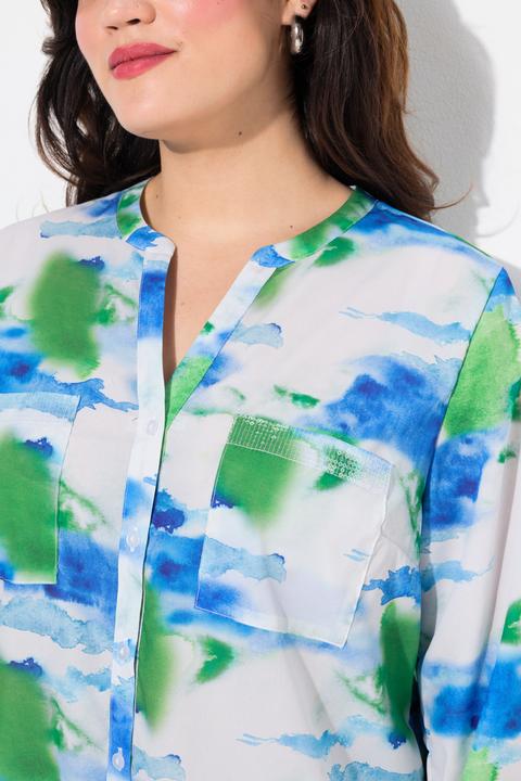 Produktbild Angel of Style Bluse, Straight Fit, Batik-Druck, Pailletten (48)