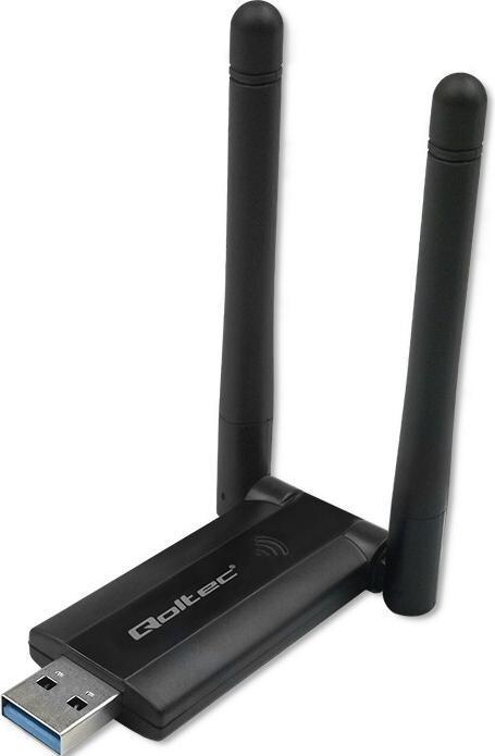 Produktbild Qoltec DUAL WiFi Adapter 2x2dBi Standard AC, USB3.0 (USB 3.0)