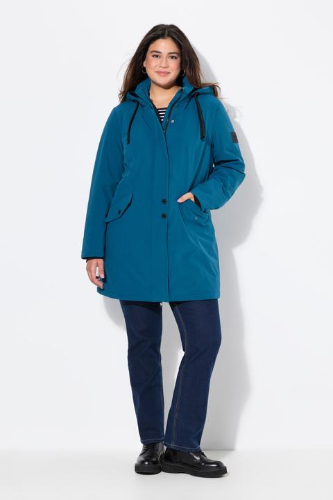 Produktbild Ulla Popken HYPRAR Long-Softshelljacke, wasserabweisend+wattiert, Kapuze (50, 52)