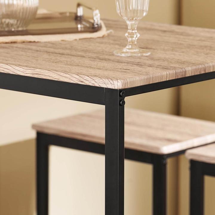 Produktbild SoBuy Bartisch mit 4 Hockern (100 x 60 x 96 cm)