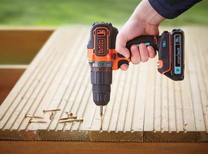 Actual product image Black & Decker Battery Impact Drill Smart Tech (Rechargeable battery operated)