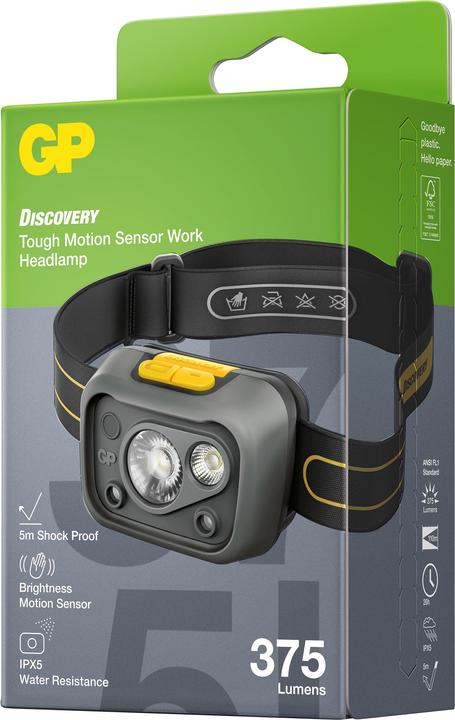 Produktbild GP Batteries GP Discovery Stirnlampe CHW54 (375 lm)