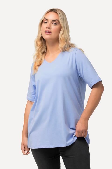 Produktbild Ulla Popken T-Shirt, A-Linie, V-Ausschnitt, Halbarm (56)