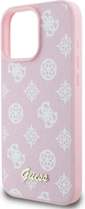 Produktbild Guess GUHMP16XPGPYSP iPhone 16 Pro Max różowy/pink HC MagSafe PU Peony Script (Apple iPhone 16 Pro Max)