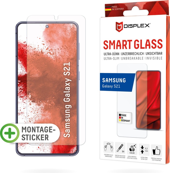 Actual product image Displex Smart Glass, Displayschutzfolie (1 Piece, Samsung Galaxy S21)