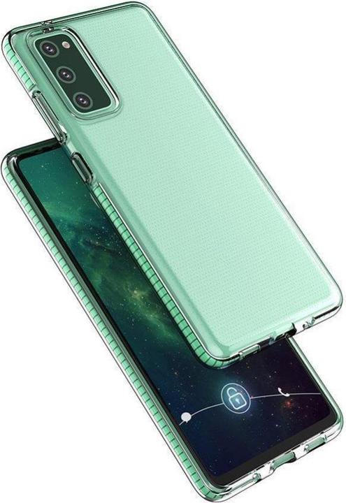 Produktbild Hurtel Spring Case clear TPU gel protective cover with colorful frame for Samsung Galaxy A02s EU black (Samsung Galaxy A02s)