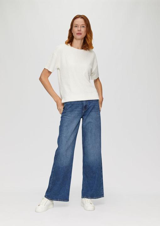 Actual product image S.Oliver Sweatshirt Sweatshirt mit Rundhalsausschnitt und strukturierter Oberfläche (36)