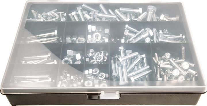 Actual product image RS PRO Hexagonal screw & nut kit glossy steel (476 Screws per piece)