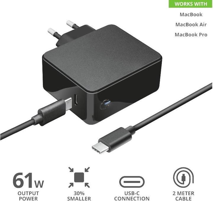 Actual product image Trust MacBook Maxo 61 W USB-C charger (61 W)