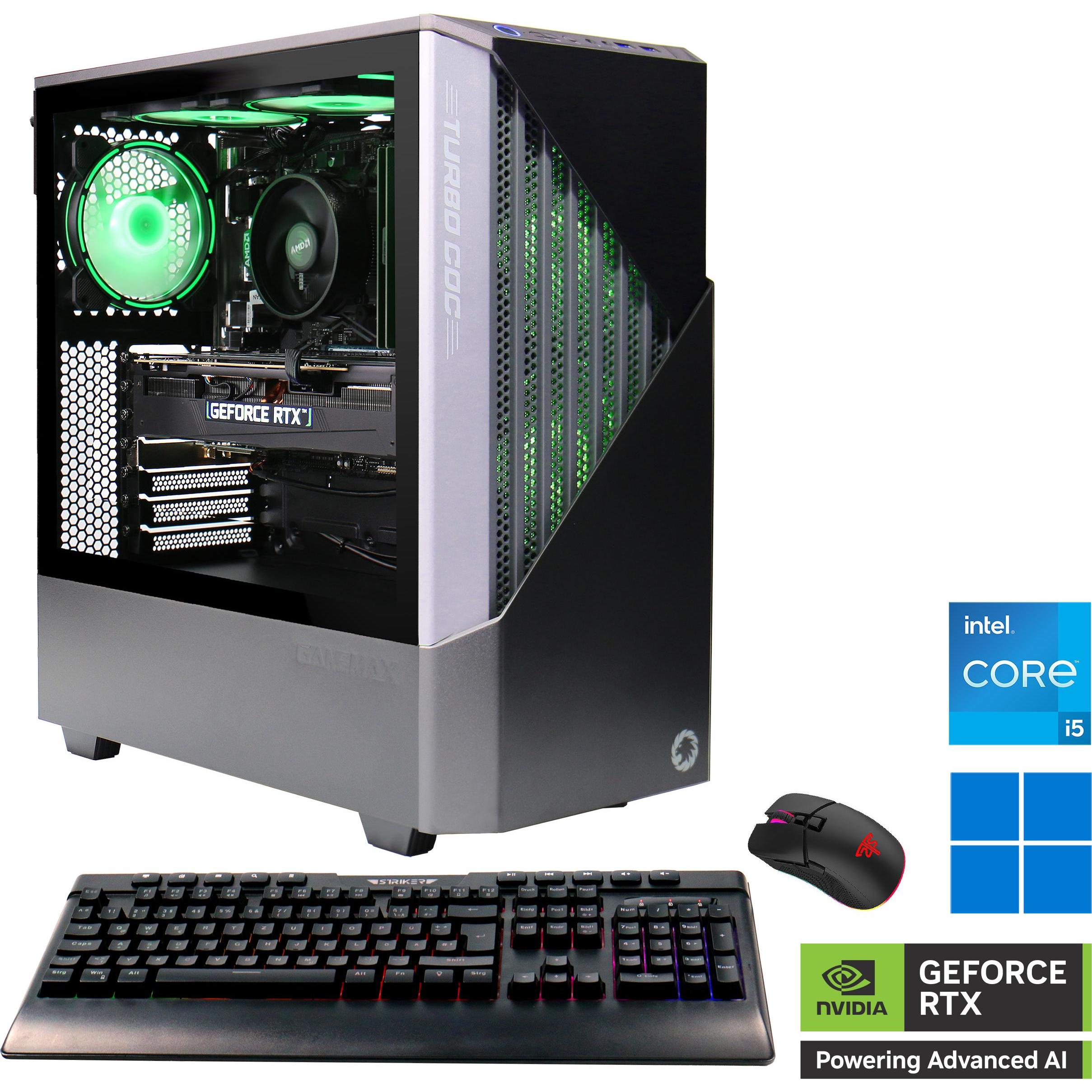 GameMax Contac BG 7379 (Intel Core i5-14400F, 32 GB, 1000 GB, GeForce RTX 4070 Super), PC, Schwarz