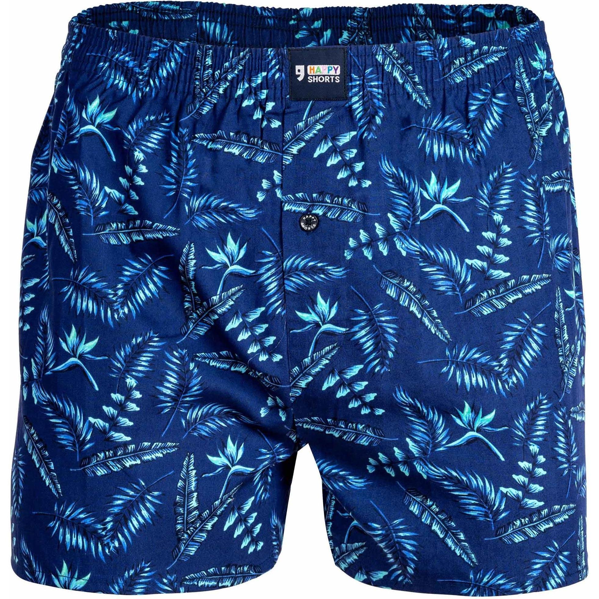 Happy shorts, Herren, Unterhosen, Web-Boxershorts Casual Bequem sitzend, Blau, (XL, Einzelpack)