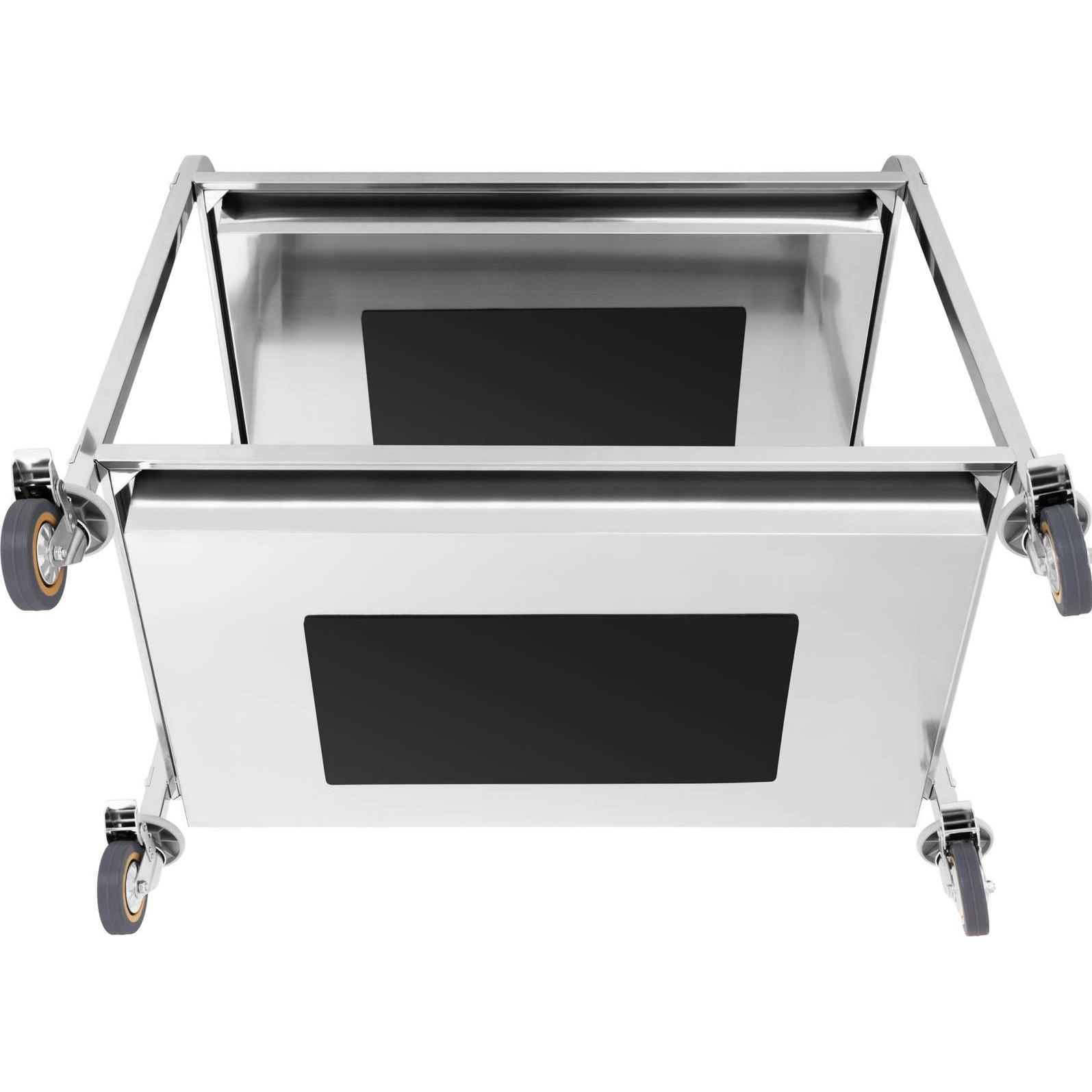 Thumbnail - Royal Catering, Servierwagen, Servierwagen Edelstahl Transportwagen Küchenwagen Gastro 2 Mulden bis 320 KG