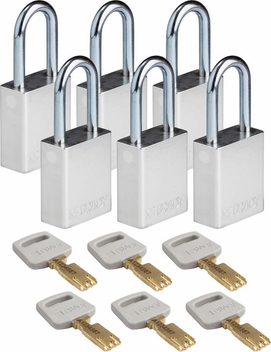 Actual product image Brady SafeKey Padlocks - Aluminium