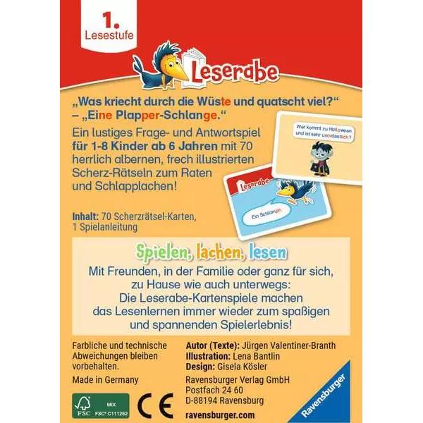 Thumbnail - Ravensburger 23498 - Leserabe - Scherz-Rätsel - Kartenspiel zum Lesen lernen mit Spass - 1. Klasse (Deutsch)